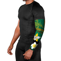 Personalised PNG Enga Provins Arm Sleeves Papua New Guinea Plumeria Melanesian Pattern LT14 - Polynesian Pride