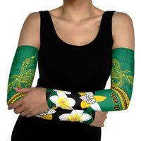 Personalised PNG Enga Provins Arm Sleeves Papua New Guinea Plumeria Melanesian Pattern LT14 - Polynesian Pride