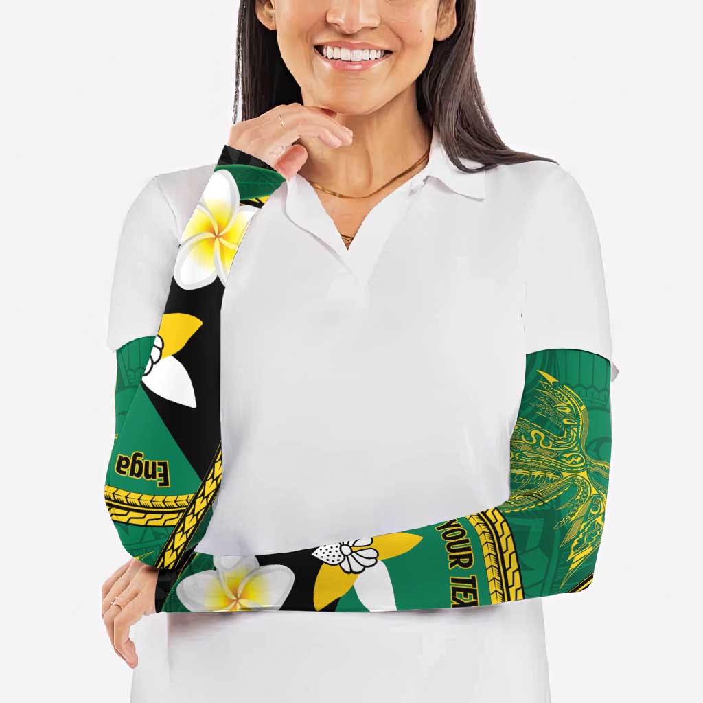 Personalised PNG Enga Provins Arm Sleeves Papua New Guinea Plumeria Melanesian Pattern LT14 - Polynesian Pride