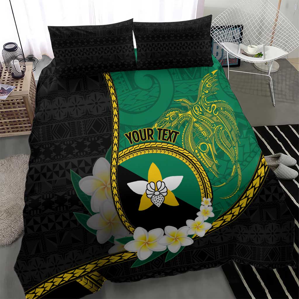 Personalised PNG Enga Provins Bedding Set Papua New Guinea Plumeria Melanesian Pattern - Polynesian Pride