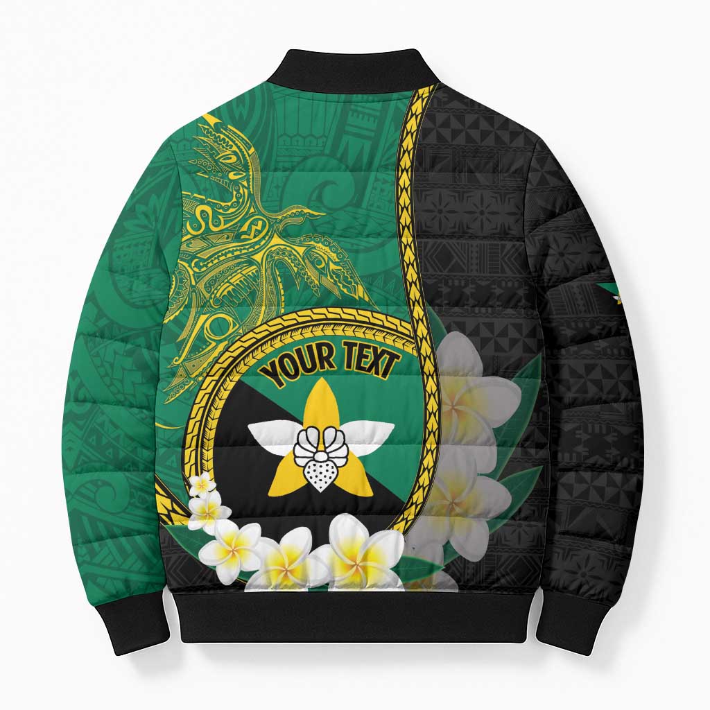 Personalised PNG Enga Provins Bomber Puffer Jacket Papua New Guinea Plumeria Melanesian Pattern LT14 - Polynesian Pride