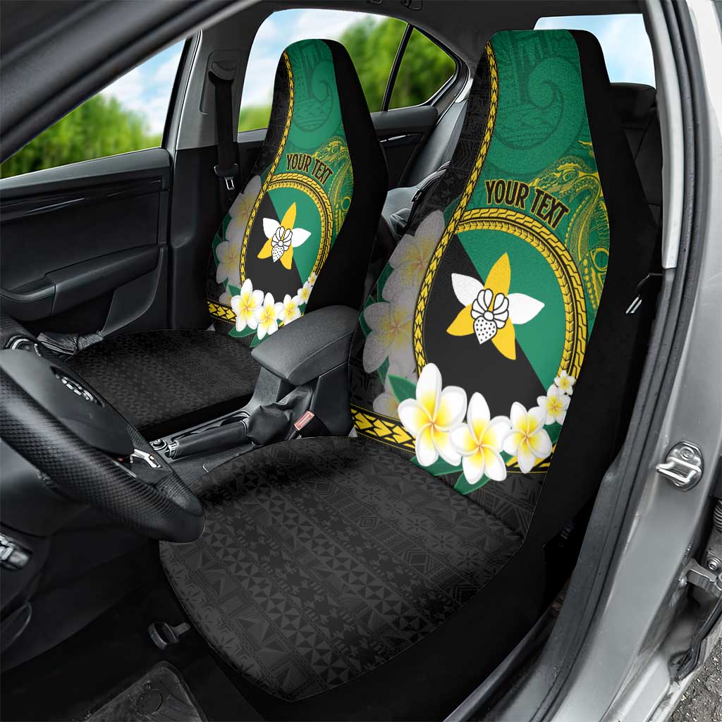 Personalised PNG Enga Provins Car Seat Cover Papua New Guinea Plumeria Melanesian Pattern - Polynesian Pride