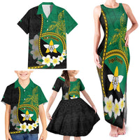 Personalised PNG Enga Provins Family Matching Tank Maxi Dress and Hawaiian Shirt Papua New Guinea Plumeria Melanesian Pattern - Polynesian Pride