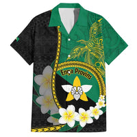 Personalised PNG Enga Provins Hawaiian Shirt Papua New Guinea Plumeria Melanesian Pattern LT14 Black - Polynesian Pride