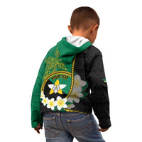 Personalised PNG Enga Provins Kid Hoodie Papua New Guinea Plumeria Melanesian Pattern - Polynesian Pride