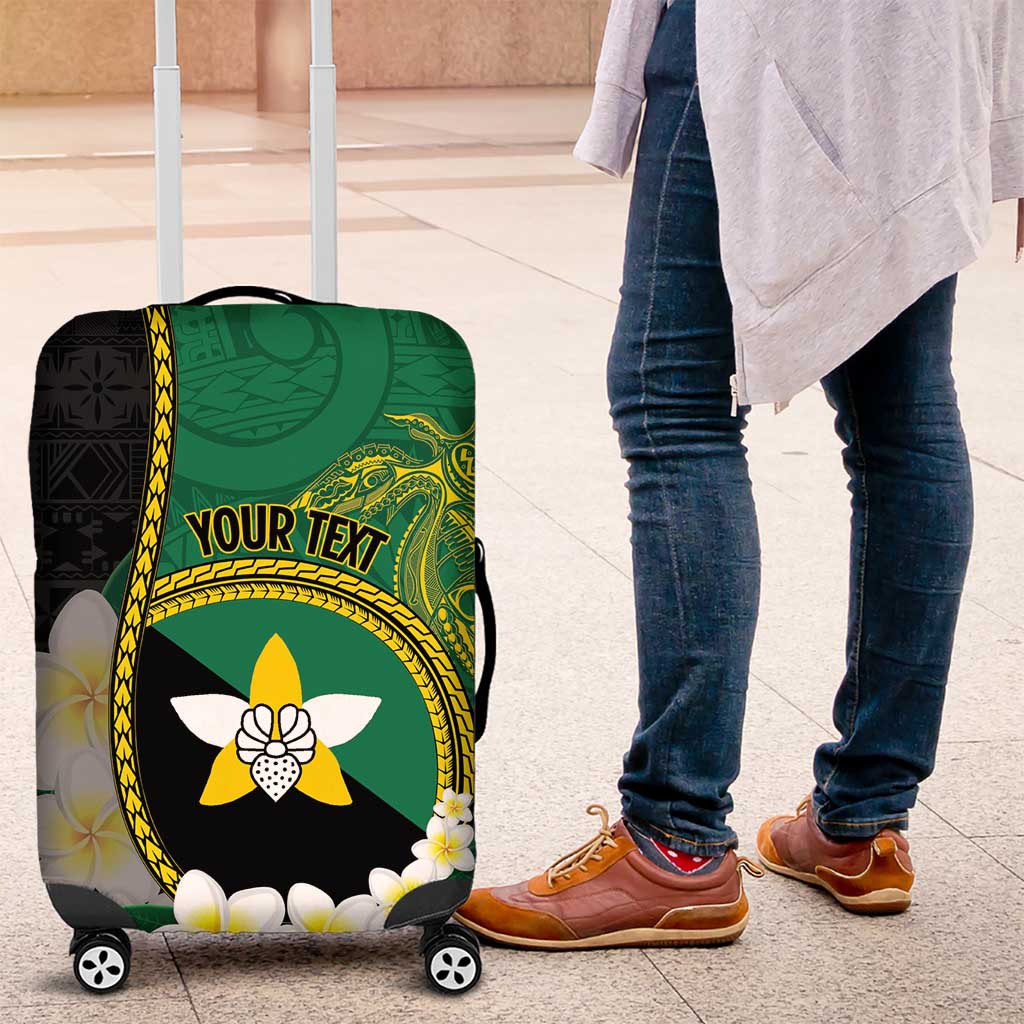 Personalised PNG Enga Provins Luggage Cover Papua New Guinea Plumeria Melanesian Pattern - Polynesian Pride
