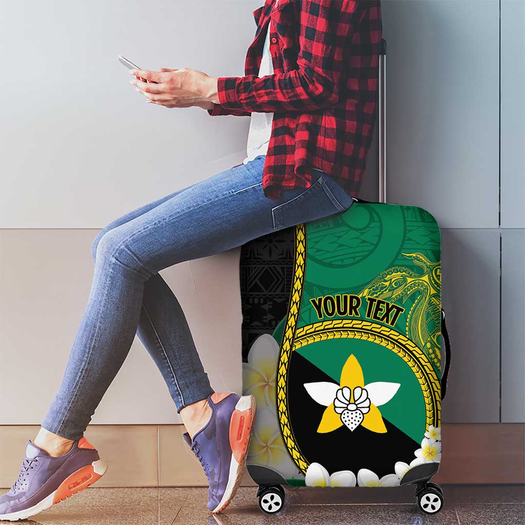 Personalised PNG Enga Provins Luggage Cover Papua New Guinea Plumeria Melanesian Pattern LT14 - Polynesian Pride