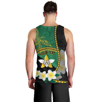 Personalised PNG Enga Provins Men Tank Top Papua New Guinea Plumeria Melanesian Pattern - Polynesian Pride