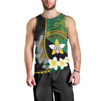 Personalised PNG Enga Provins Men Tank Top Papua New Guinea Plumeria Melanesian Pattern - Polynesian Pride
