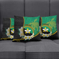 Personalised PNG Enga Provins Pillow Cover Papua New Guinea Plumeria Melanesian Pattern - Polynesian Pride