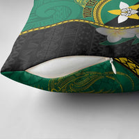 Personalised PNG Enga Provins Pillow Cover Papua New Guinea Plumeria Melanesian Pattern - Polynesian Pride