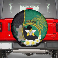 Personalised PNG Enga Provins Spare Tire Cover Papua New Guinea Plumeria Melanesian Pattern - Polynesian Pride