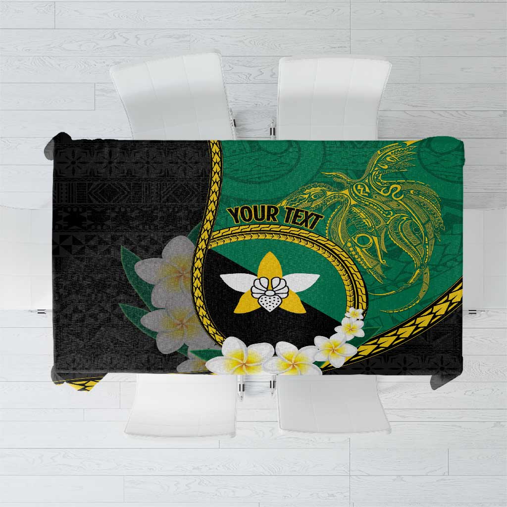 Personalised PNG Enga Provins Tablecloth Papua New Guinea Plumeria Melanesian Pattern - Polynesian Pride