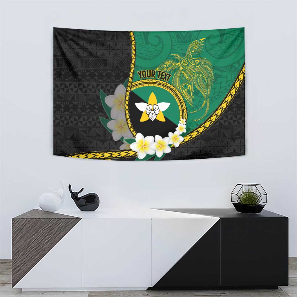 Personalised PNG Enga Provins Tapestry Papua New Guinea Plumeria Melanesian Pattern - Polynesian Pride