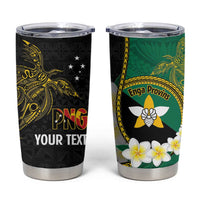 Personalised PNG Enga Provins Tumbler Cup Papua New Guinea Plumeria Melanesian Pattern - Polynesian Pride