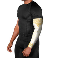 Gold White New Zealand Manta Ray Arm Sleeves Aotearoa Maori Haehae LT14 - Polynesian Pride