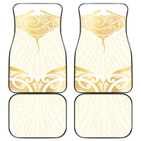 Gold White New Zealand Manta Ray Car Mats Aotearoa Maori Haehae LT14 - Polynesian Pride