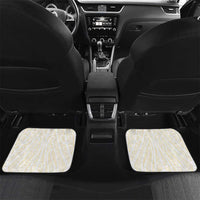 Gold White New Zealand Manta Ray Car Mats Aotearoa Maori Haehae LT14 Set 2pcs - Back White - Polynesian Pride