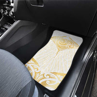 Gold White New Zealand Manta Ray Car Mats Aotearoa Maori Haehae LT14 - Polynesian Pride