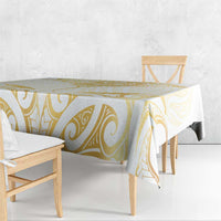 Gold White New Zealand Manta Ray Tablecloth Aotearoa Maori Haehae LT14 - Polynesian Pride