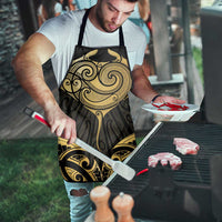 Gold Black New Zealand Manta Ray Apron Aotearoa Maori Haehae - Polynesian Pride