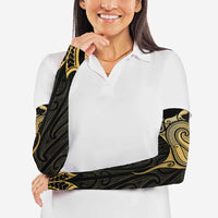 Gold Black New Zealand Manta Ray Arm Sleeves Aotearoa Maori Haehae LT14 - Polynesian Pride