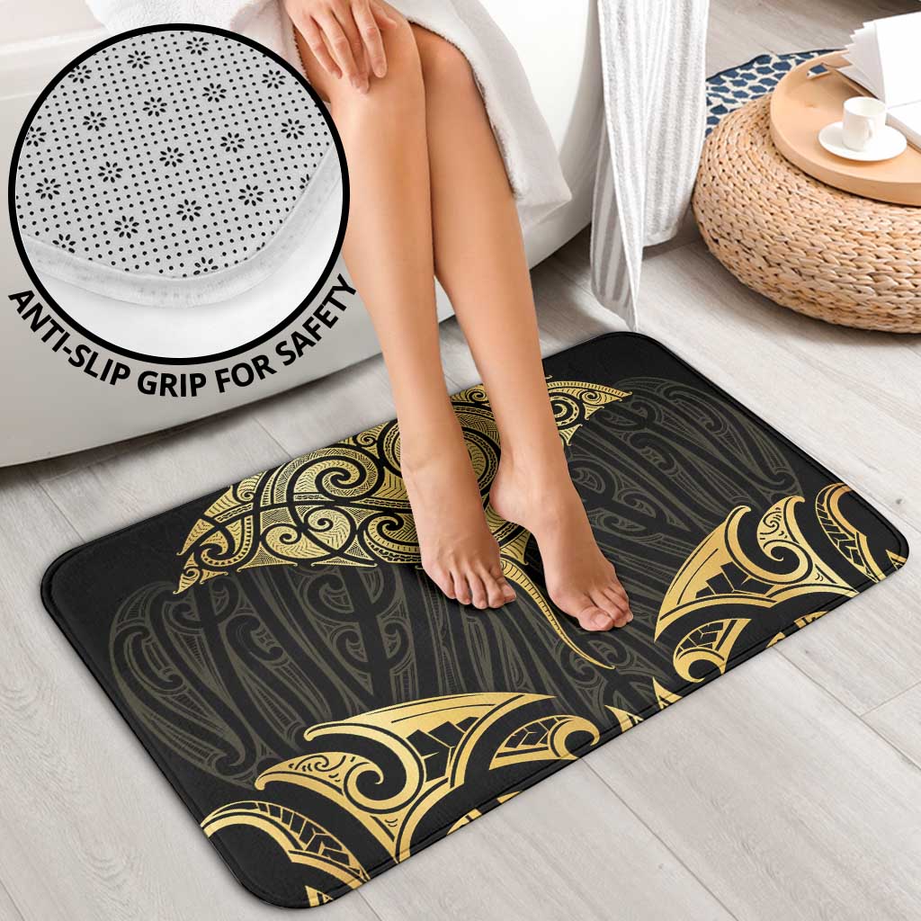 Gold Black New Zealand Manta Ray Bathroom Set Aotearoa Maori Haehae - Polynesian Pride