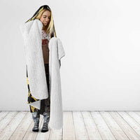 Gold Black New Zealand Manta Ray Hooded Blanket Aotearoa Maori Haehae - Polynesian Pride