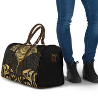 Gold Black New Zealand Manta Ray Travel Bag Aotearoa Maori Haehae - Polynesian Pride