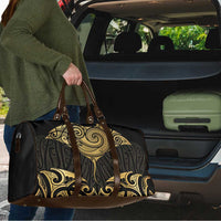 Gold Black New Zealand Manta Ray Travel Bag Aotearoa Maori Haehae - Polynesian Pride