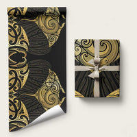 Gold Black New Zealand Manta Ray Wrapping Paper Aotearoa Maori Haehae - Polynesian Pride