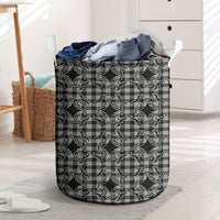 Eleele Hawaii Iwa Bird Palaka Motifs Laundry Basket LT14 Black - Polynesian Pride