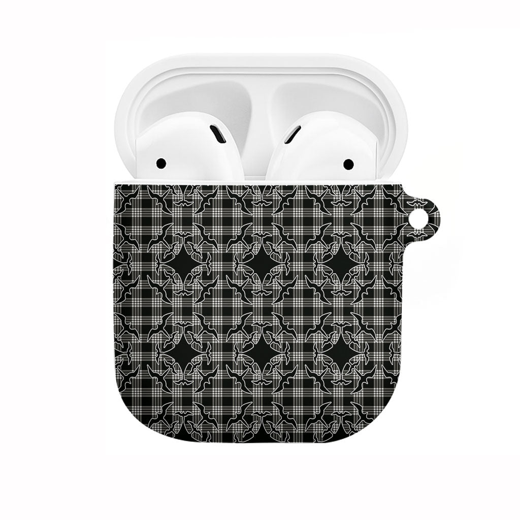 Eleele Hawaii Iwa Bird Palaka Motifs AirPods Case LT14 Black - Polynesian Pride