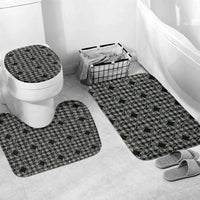 Eleele Hawaii Iwa Bird Palaka Motifs Bathroom Set LT14 Mat Set Only (3 pcs) One Size Black - Polynesian Pride
