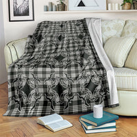 Eleele Hawaii Iwa Bird Palaka Motifs Blanket LT14 Black - Polynesian Pride