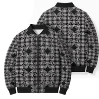 Eleele Hawaii Iwa Bird Palaka Motifs Bomber Puffer Jacket LT14 - Polynesian Pride