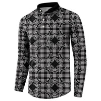 Eleele Hawaii Iwa Bird Palaka Motifs Button Sweatshirt LT14 - Polynesian Pride