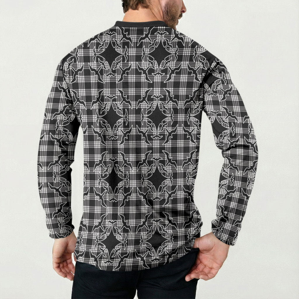 Eleele Hawaii Iwa Bird Palaka Motifs Button Sweatshirt LT14 - Polynesian Pride