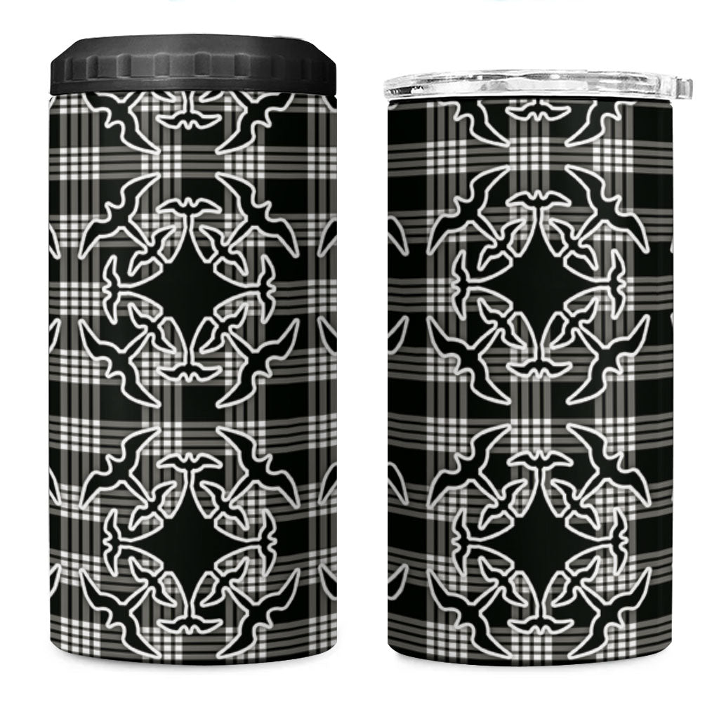 Eleele Hawaii Iwa Bird Palaka Motifs 4 in 1 Can Cooler Tumbler