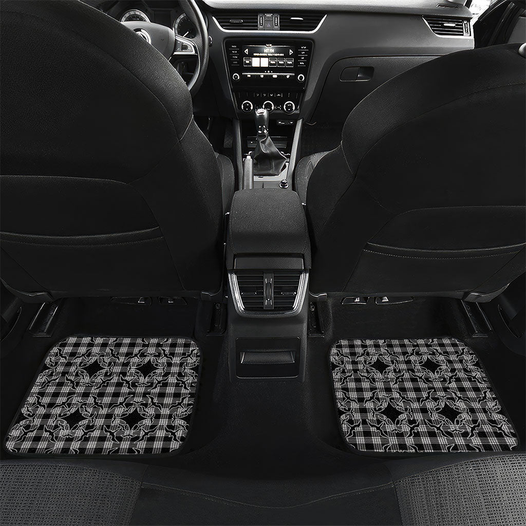 Eleele Hawaii Iwa Bird Palaka Motifs Car Mats LT14 Set 2pcs - Back Black - Polynesian Pride