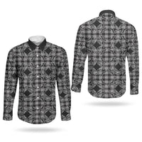 Eleele Hawaii Iwa Bird Palaka Motifs Couples Matching Tank Maxi Dress and Long Sleeve Button Shirt LT14 - Polynesian Pride