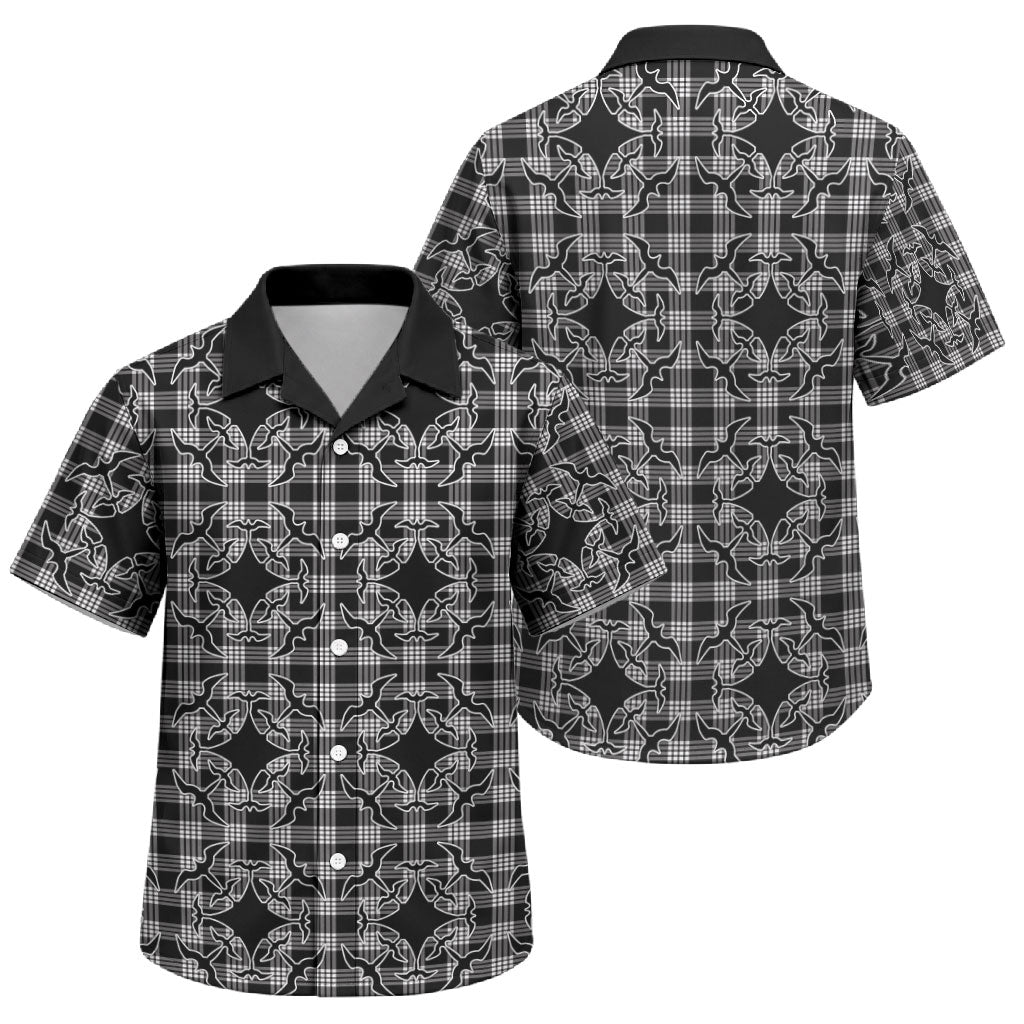 Eleele Hawaii Iwa Bird Palaka Motifs Family Matching Off Shoulder Maxi Dress and Hawaiian Shirt LT14 Son's Shirt Black - Polynesian Pride