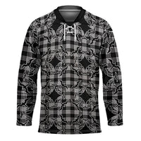 Eleele Hawaii Iwa Bird Palaka Motifs Hockey Jersey LT14 Unisex Black - Polynesian Pride