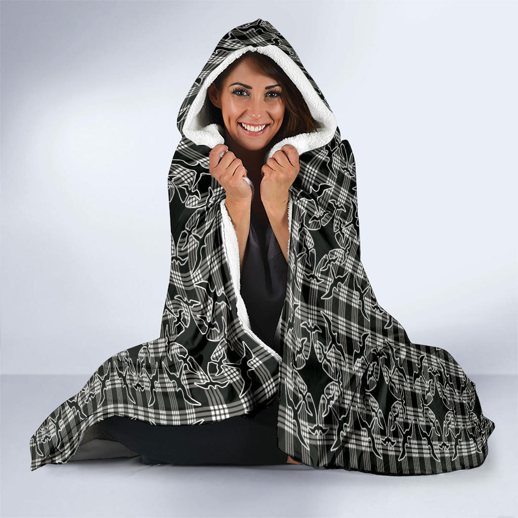 Eleele Hawaii Iwa Bird Palaka Motifs Hooded Blanket LT14 - Polynesian Pride
