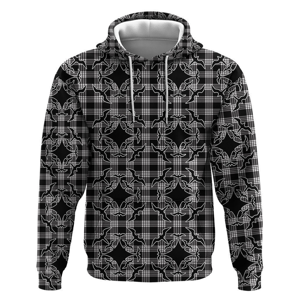 Eleele Hawaii Iwa Bird Palaka Motifs Hoodie