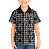 Eleele Hawaii Iwa Bird Palaka Motifs Kid Hawaiian Shirt LT14 Kid Black - Polynesian Pride