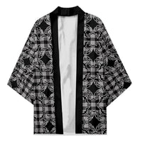 Eleele Hawaii Iwa Bird Palaka Motifs Kimono LT14 Unisex Black - Polynesian Pride