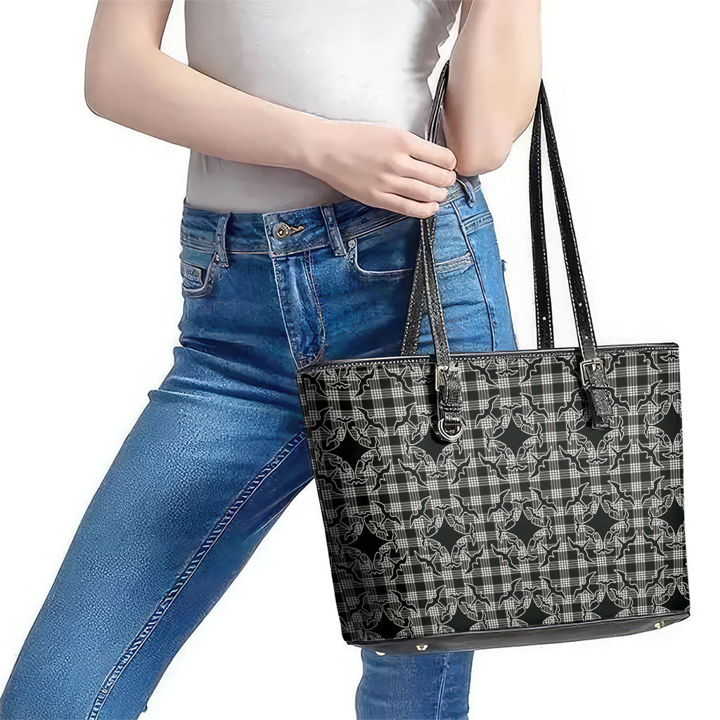Eleele Hawaii Iwa Bird Palaka Motifs Leather Tote Bag LT14 - Polynesian Pride