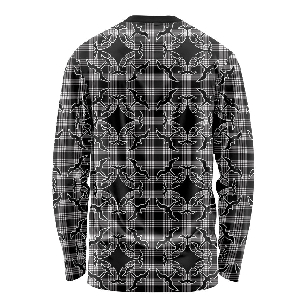 Eleele Hawaii Iwa Bird Palaka Motifs Long Sleeve Shirt LT14 - Polynesian Pride