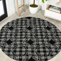 Eleele Hawaii Iwa Bird Palaka Motifs Round Carpet LT14 Black - Polynesian Pride